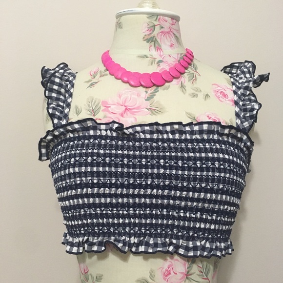 Tory Burch Gingham Costa Ruffle Top! 💥 - Picture 2 of 10